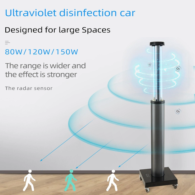 Portable UV Germicidal Lamp Lift UVC Light Trolly Ultraviolet Disinfection Lamp