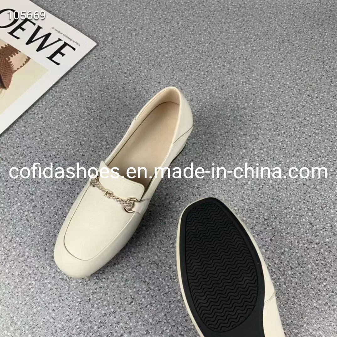 Updated Hand-Made Real Leather Block Heel Women Shoe