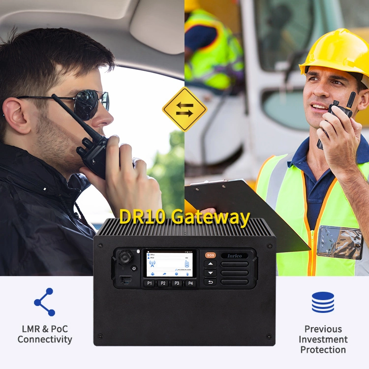 Inrico Dr10 Gateway Communication LMR & Poc Connectivity for Dmr Radios Support Dual Micro-SIM Card and GPS