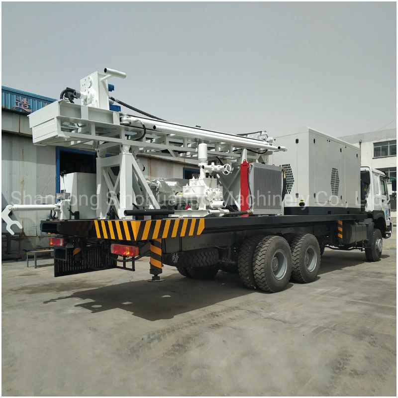 China Top Brand Truck Mounted Hydraulic Power Head Air and Mud Useage Water Drilling Machine