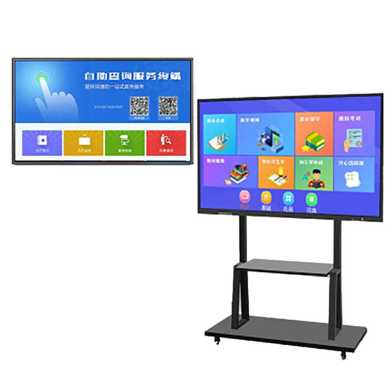 Wall Mount All in One 4K 55 65 75 86 Inch Interactive Touch Screen Smart Board Meeting Room Online Home Teaching Jobs Interactive Whiteboard for Classroom