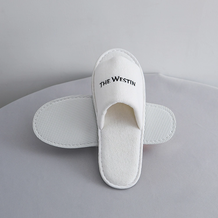 Hotel Slipper Open Toe with Vlvet, Terry, Nonwoven Fabric Slipper