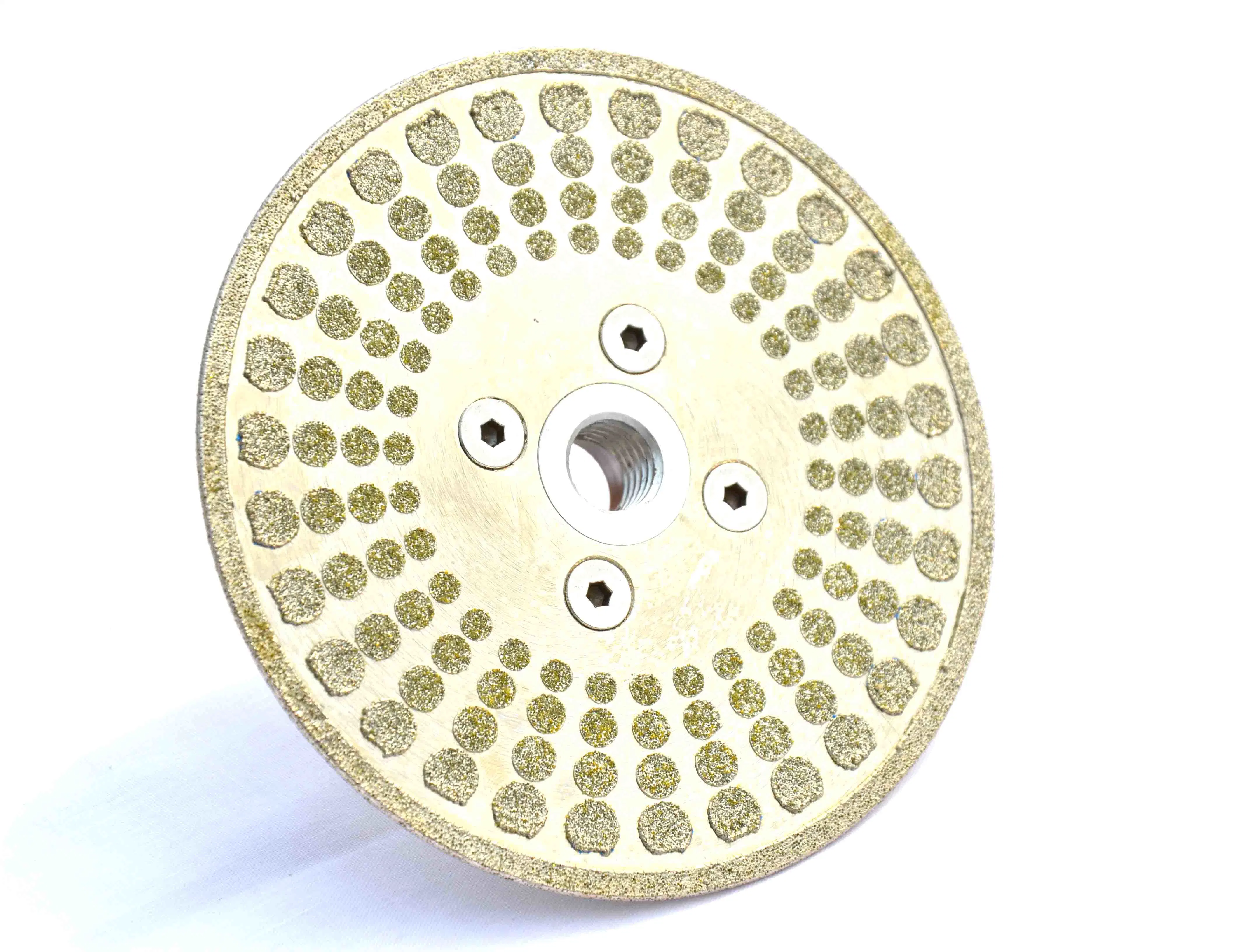 Continuous Rim Electroplating Diamond Cutting Wheel with DOT Protection Side and Flange