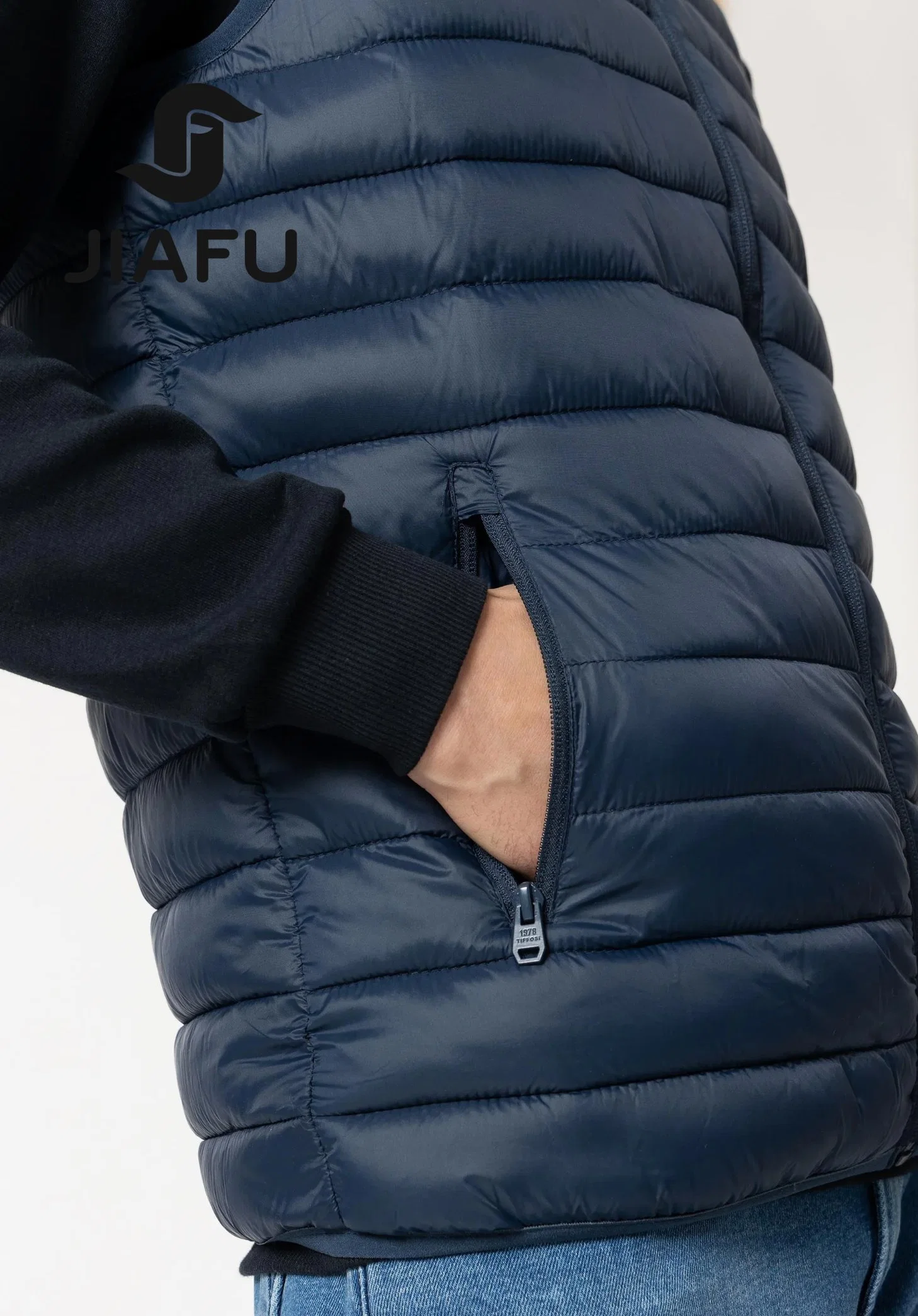 Fashion Customized Men Padded Quilted Puffer Down Casual Vest