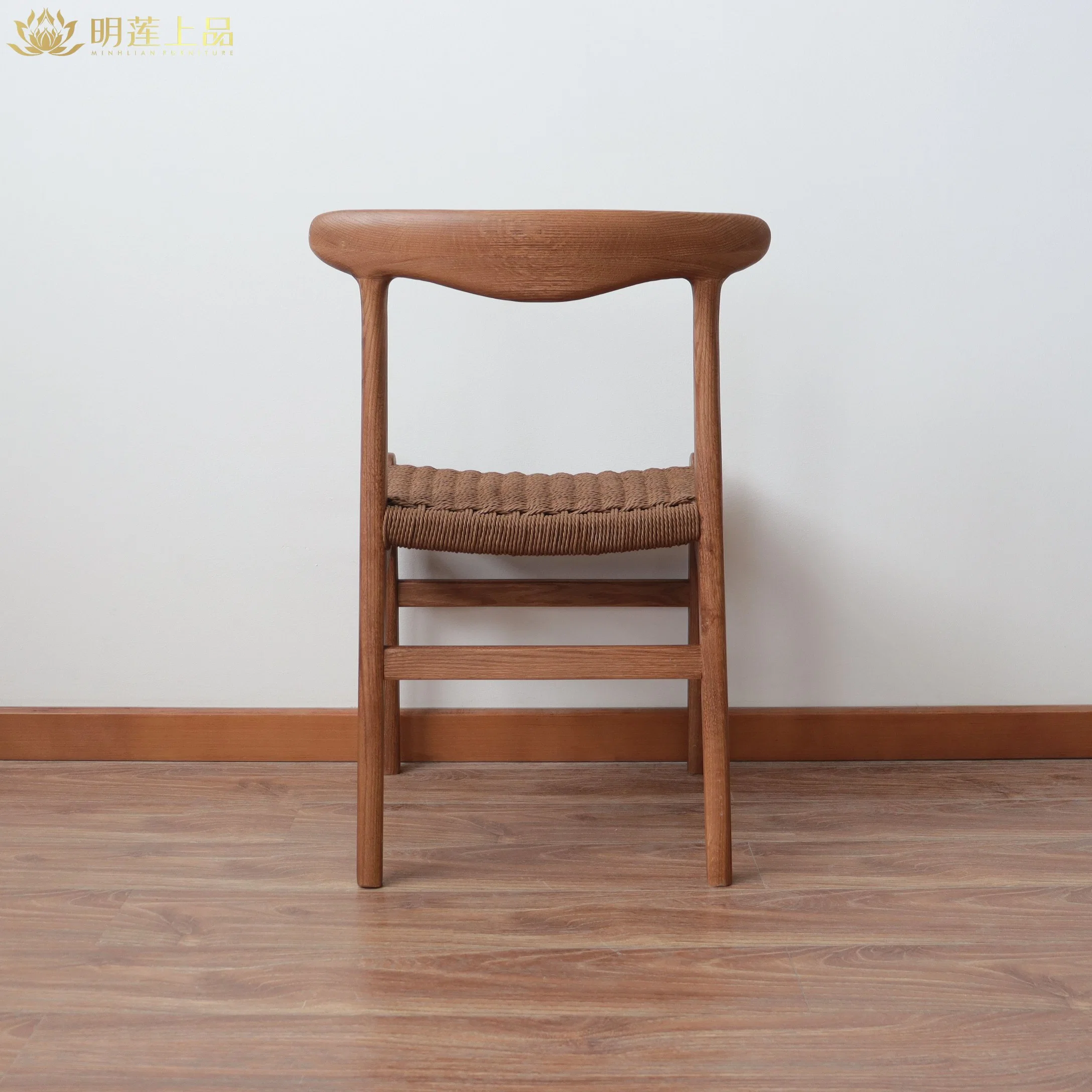 Design moderno Nordic Solid Wood Rope Weaving Room Furniture Fast Food Furniture Restaurant Furniture Coffee Shop Furniture cadeira de jantar