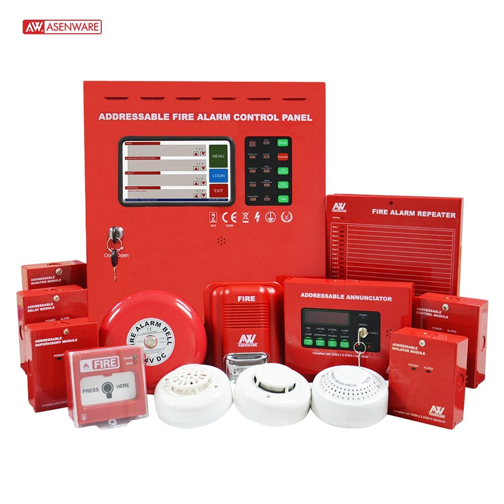 Wireless Panel de Control de Alarma de Incendio direccionable con GSM/Cloud Computing y la función de red IP.