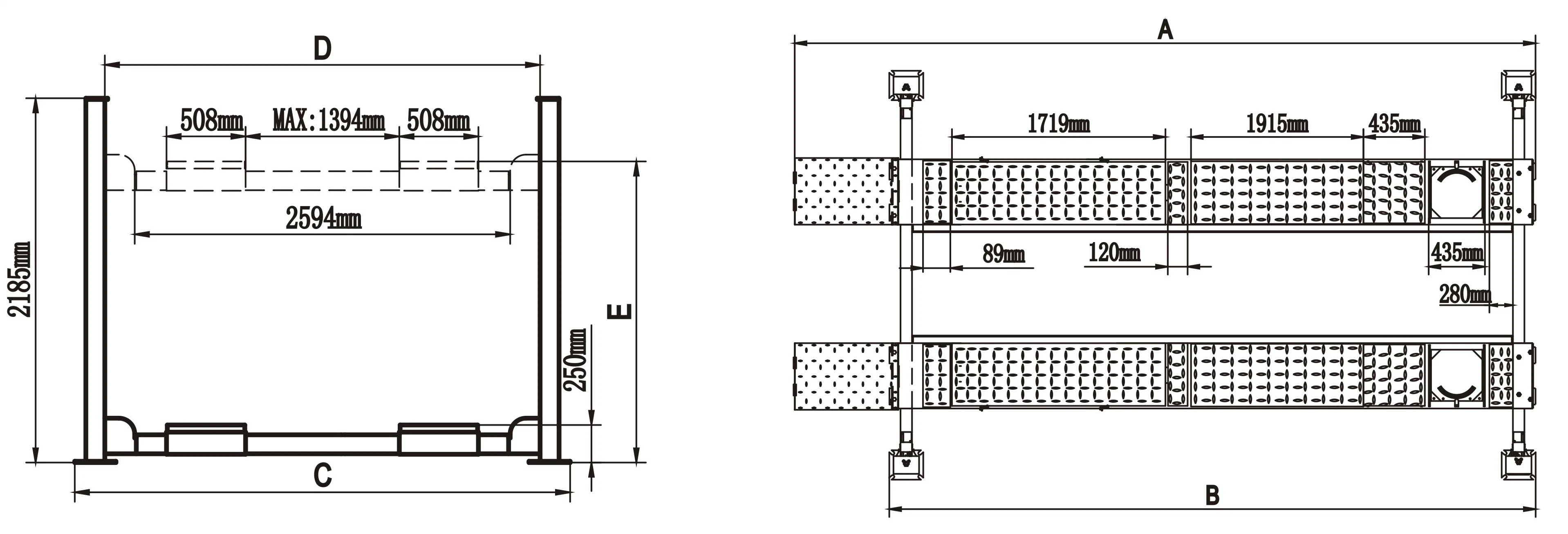 Exclusive Low-Priced Four Post Car Elevator for Sale (414A)