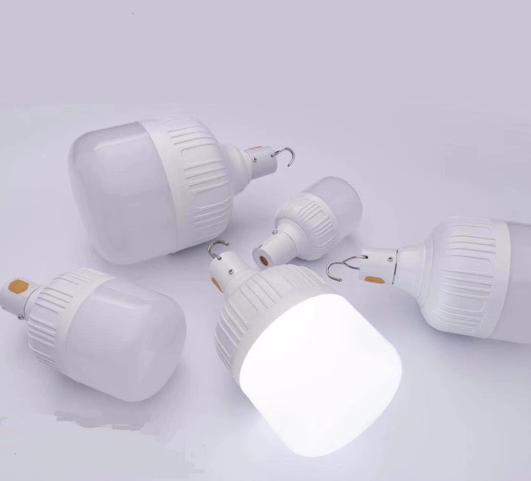 El LED de carga USB de alta potencia Lámpara de luz de emergencia exterior impermeable DC LED Bombilla de luz de acampada