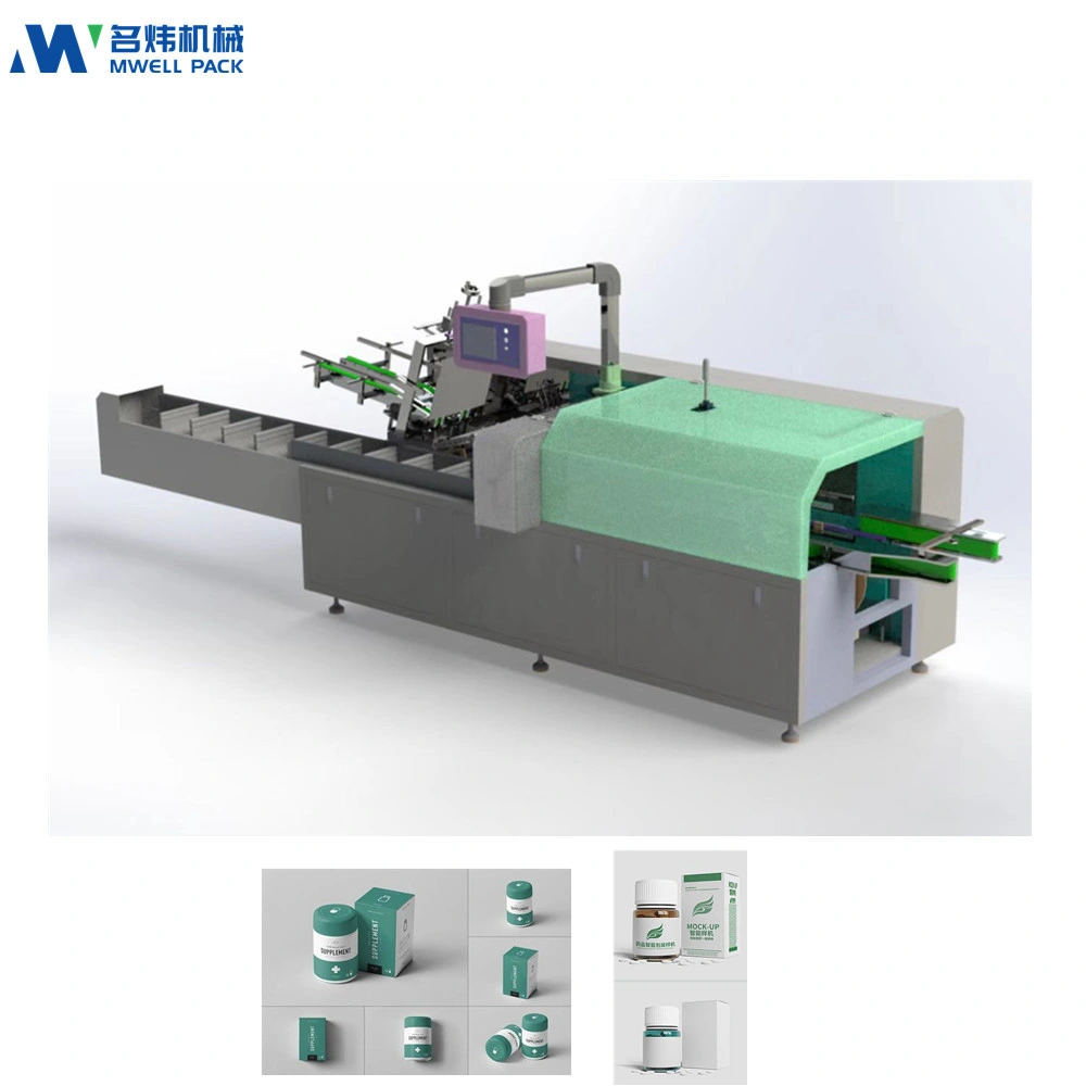 Mwjx-300 Máquina de Cartonagem automática de grande especificação / garrafa multifunções farmacêutica de alta velocidade Embalagem de embalagem de embalagem de embalagem de embalagem de envase