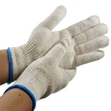 30g Cheap White Cotton Knit Safety Working Gloves