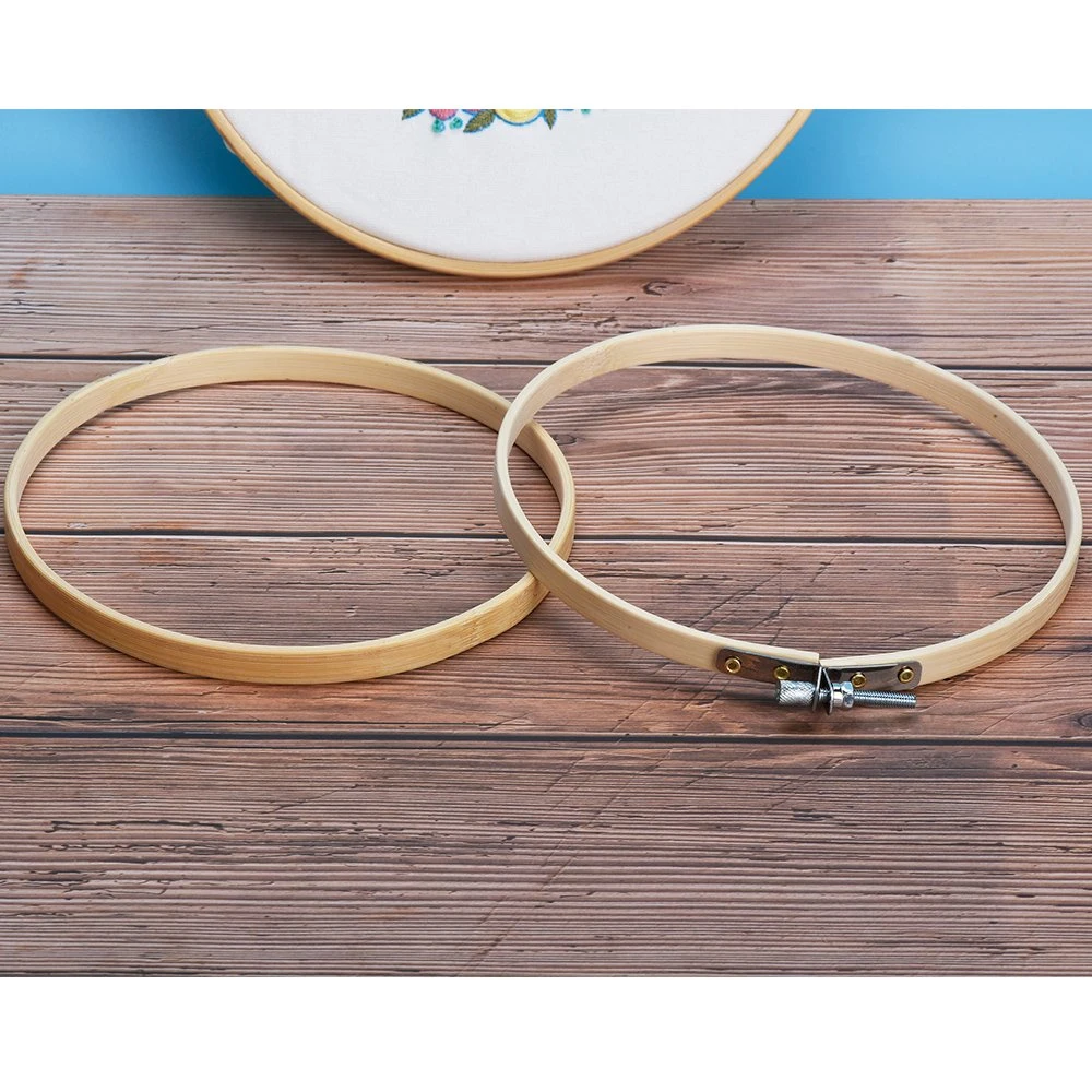 Wholesale/Supplier Multisize Stitch Shed Stand Frames Round Mini Natural Bamboo Embroidery Hoops