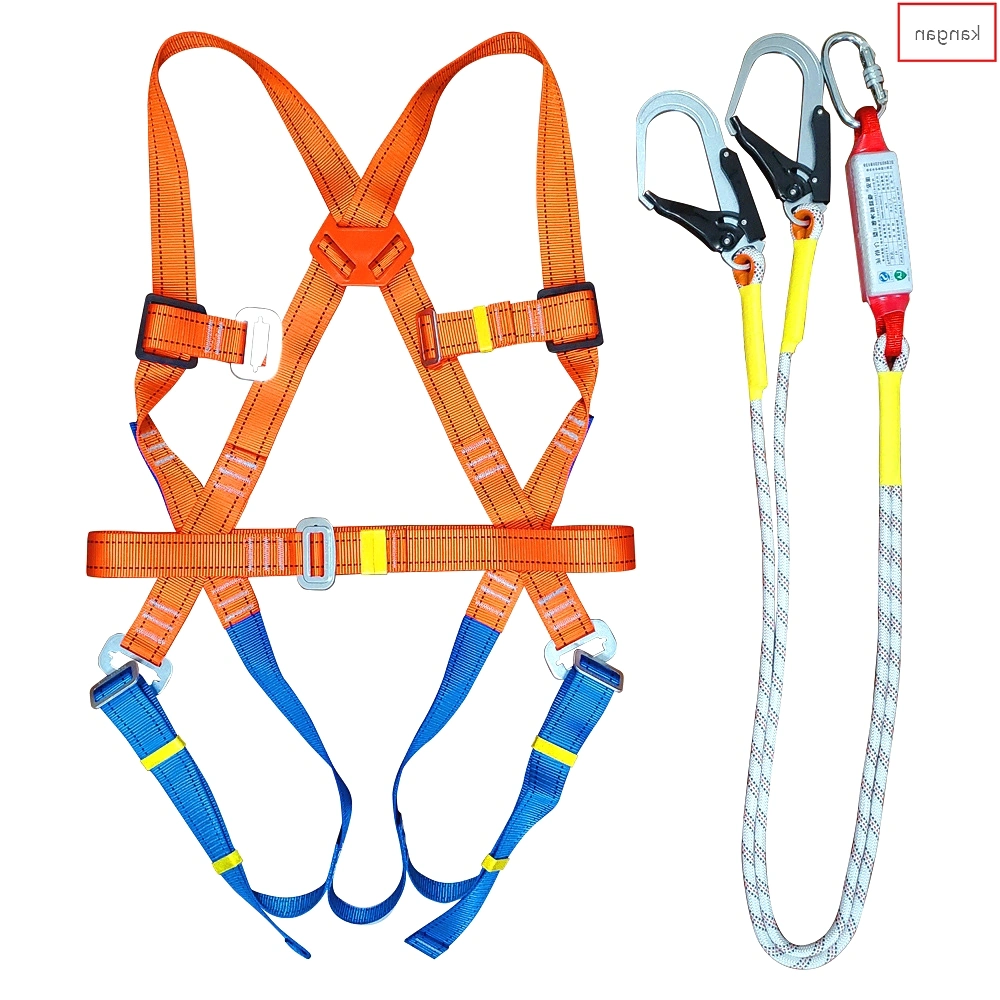 Crash-Proof Full-Body Harness Hanging Double-Strap Safety Belt for Construction Protection