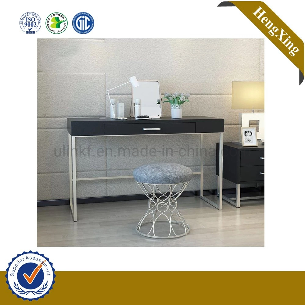 Foshan Factory Melamine White Drawer Desks Latest Design Dining Table with Metal Leg