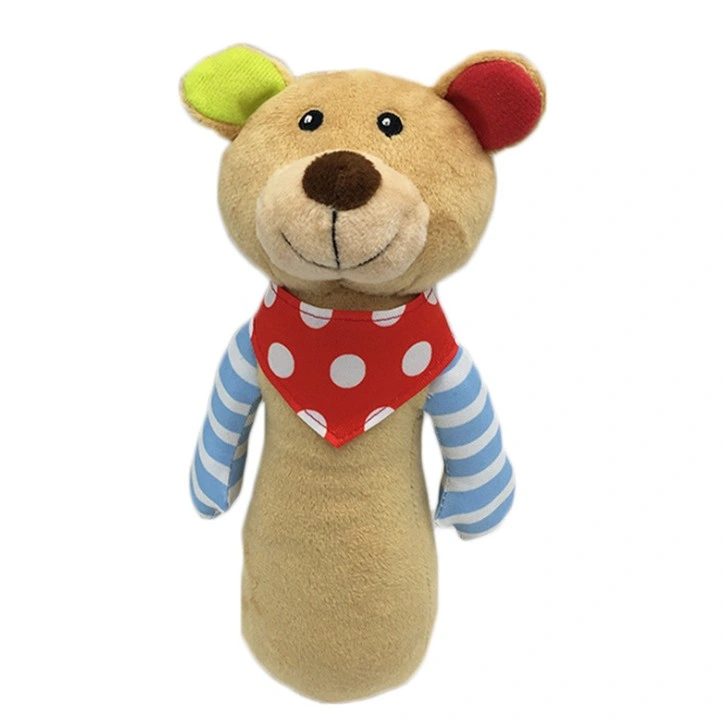 Adorable osito de peluche de color marrón mano sonido de campana Maker sonajero para bebés juguetes para bebé