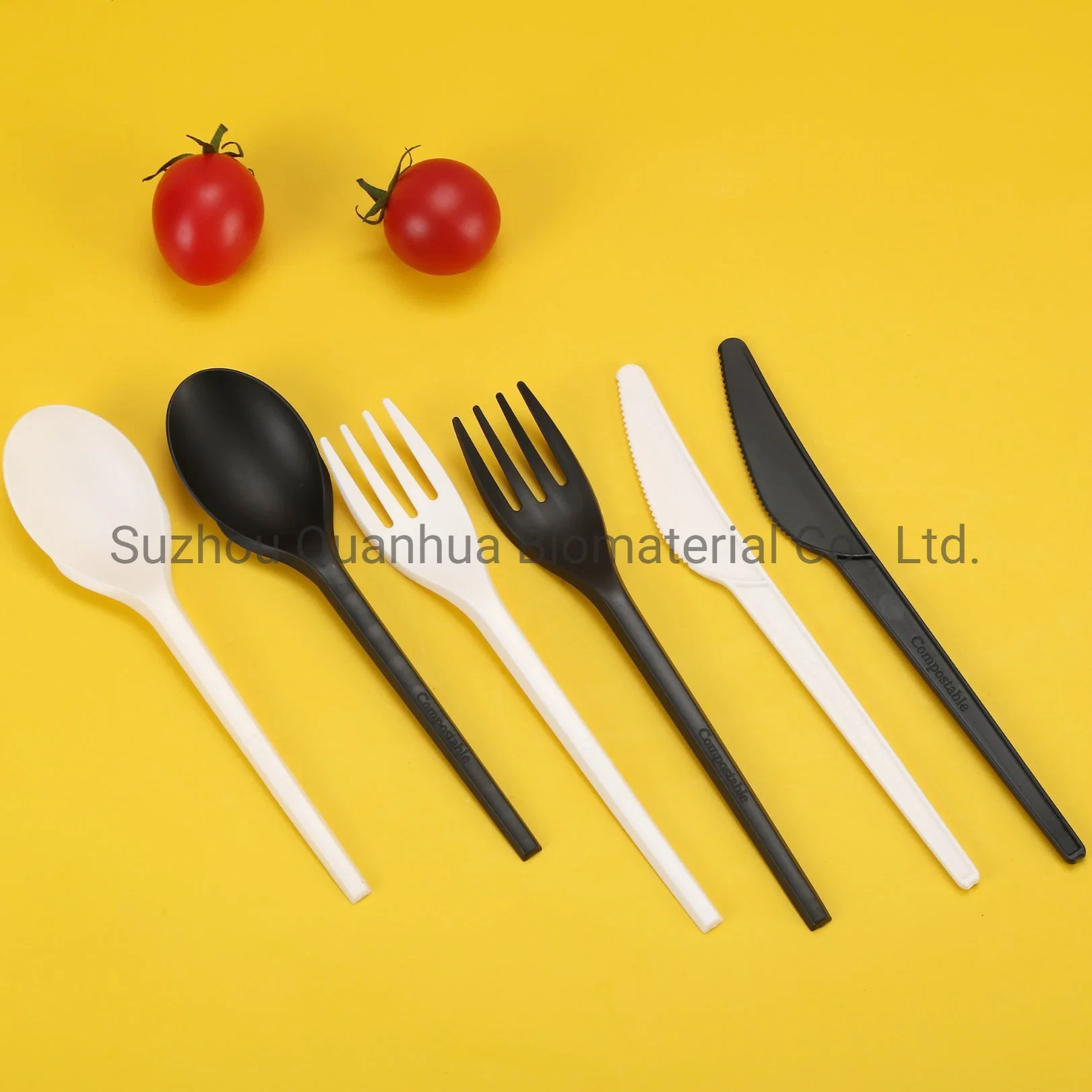 Eco Material Plant Starch Cpla Cutlery Disposable Recyclable Flatware