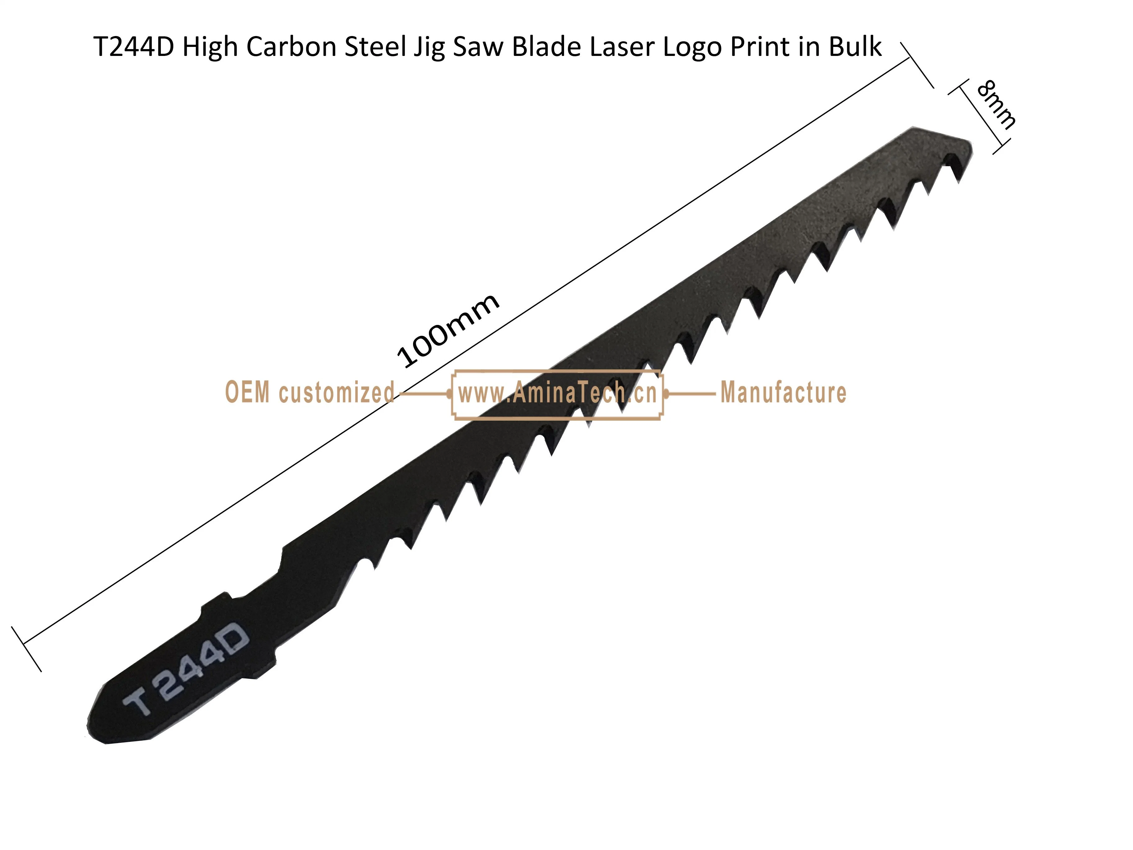 T244D High Carbon Steel Jig Saw Blade Laser Logo Print Lose, Sägeblatt zur Reziprokation, Elektrowerkzeuge