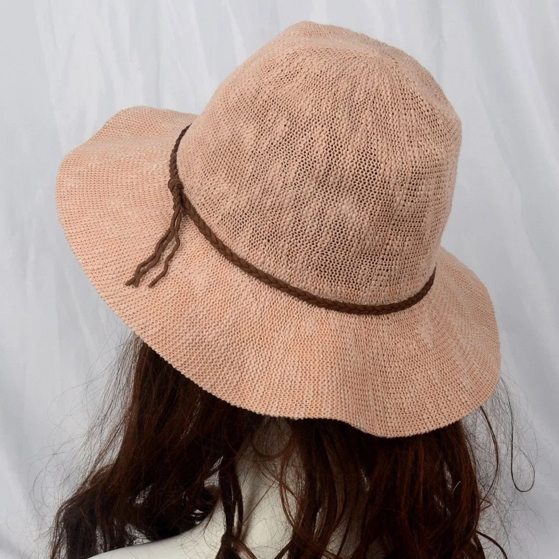 Natural Crochet Ladies Wide Brim Summer Sun Hat