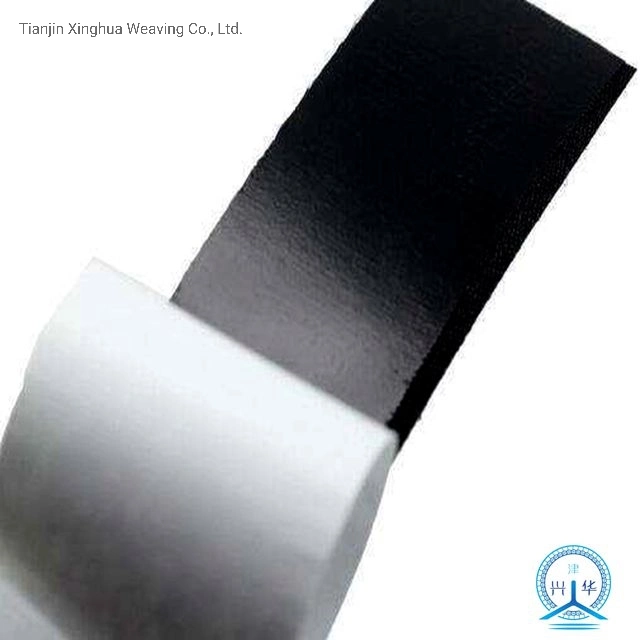 Adhesive Back Glue Hook Loop Tape Black White