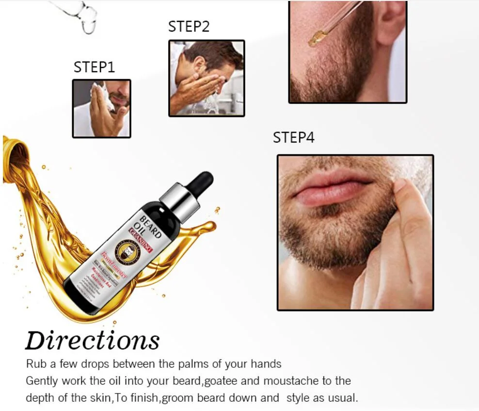 No Side Effect Guanjing Beard Oil 60ml for Moustache Nurising