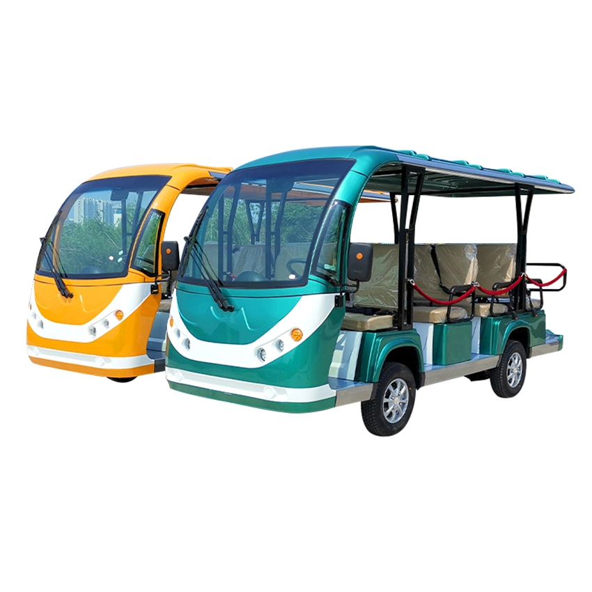 CE Certification 4kw/5kw/7.5kw 72V Battery Low Speed 8 11 14 18 23 Seats Electric Sightseeing Car