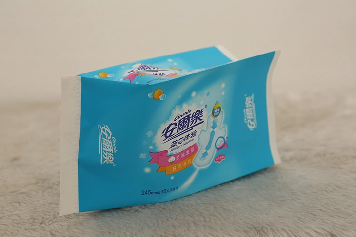 Customized Hygienic Sanitary Pad Wet Wipes Bag