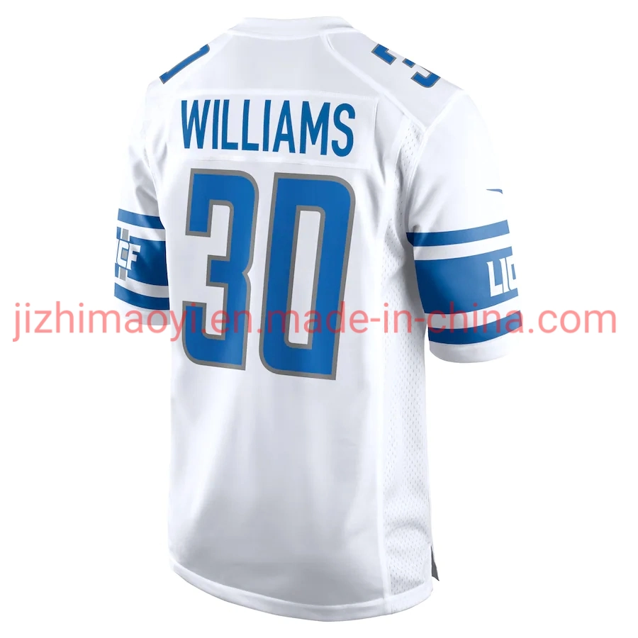 Wholesale/Supplier 2022 Men's Detroit-Lions Jamaal Williams Ni-Ke White Player Game Jersey Football Shirt