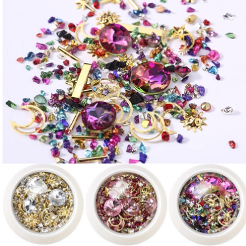 Metal Nails Accessories Art Decoration Rhinestones