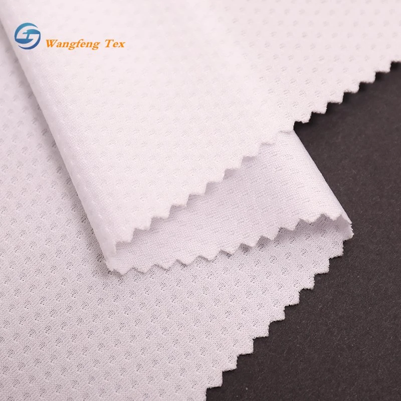Knitted Textile for Sportswear Shoes Dress T Shirt Garment Lining Polyester Spandex Recycled Mesh Fabric