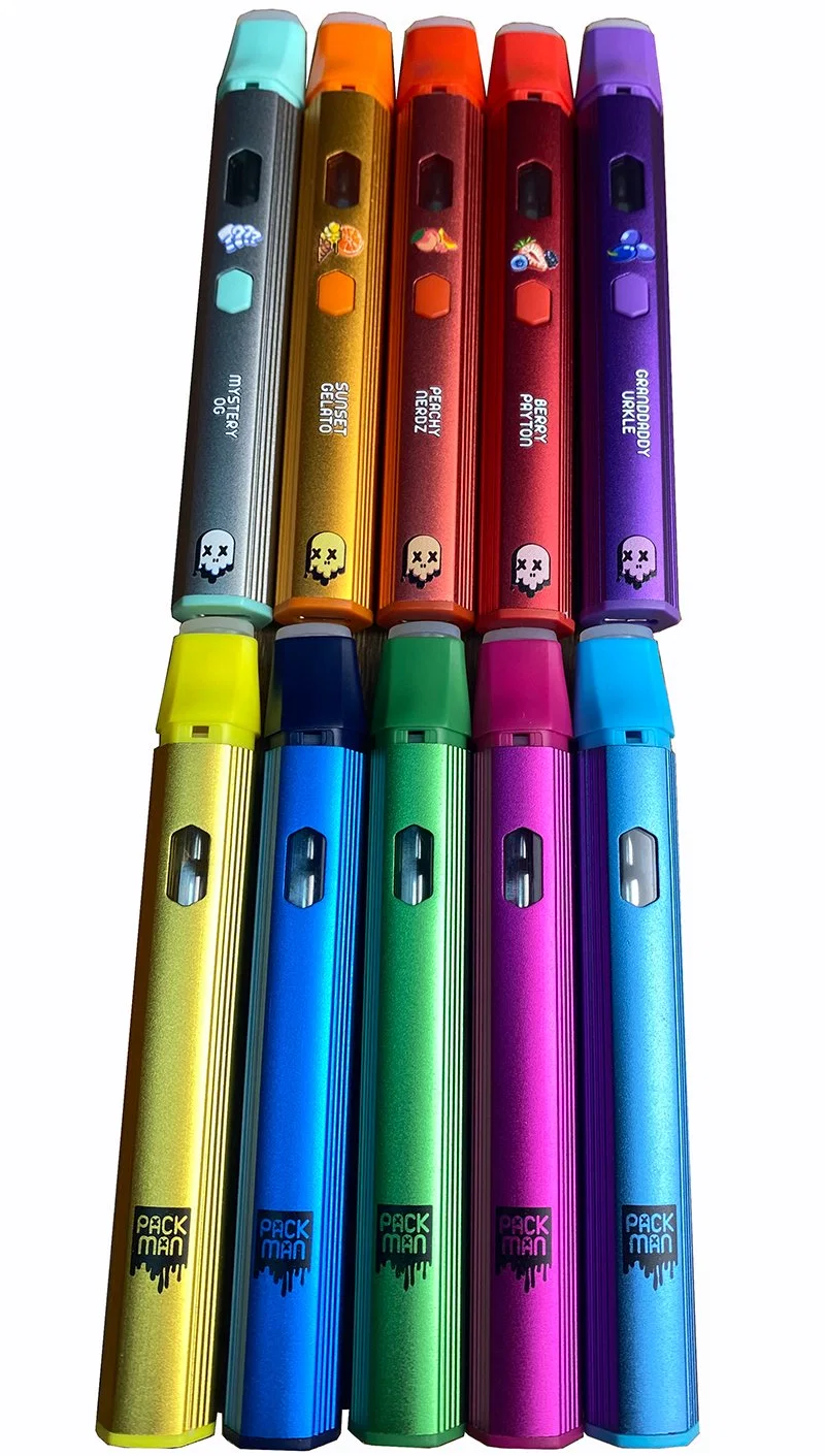 10 Flavors New Disposable E Cigarettes Packman Live Resin 2.0ml Disposable Vape Pen Empty Device 280mAh Rechargeable Disposables Starter Kits