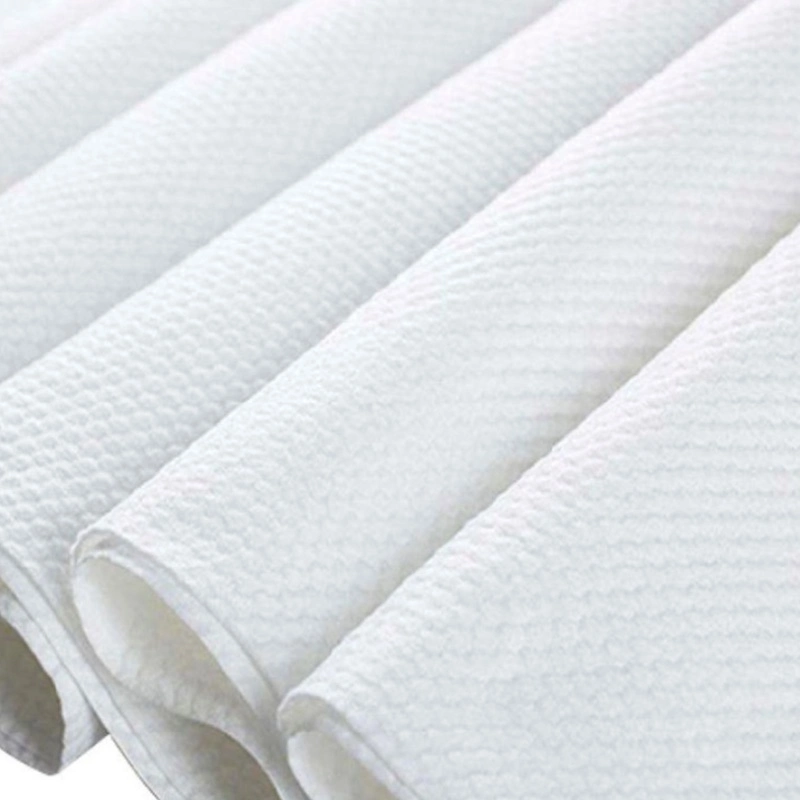 Embossed White Spunlace Non Woven Fabric Raw Material for Wet Dry Tissue