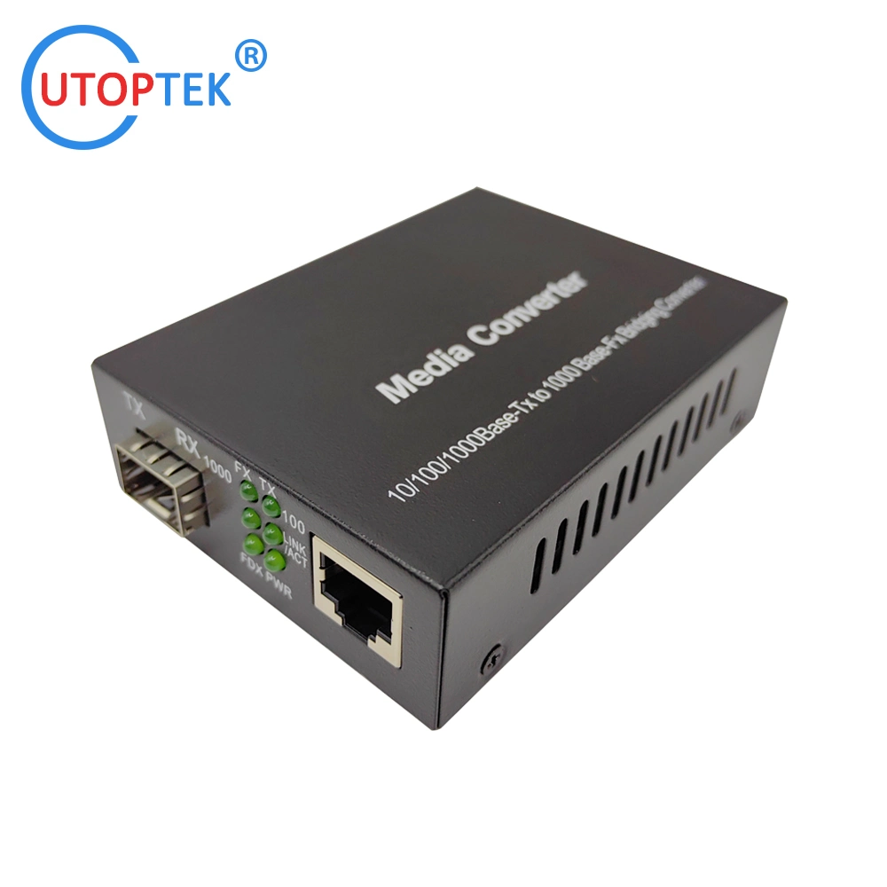 Gigabit LFP Media Converter SFP a RJ45 Ethernet Fibre Switch Equipo de fibra óptica