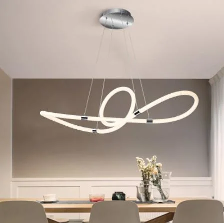 Modern Decorative Lamp Modern Kitchen Room LED Linear Warm Chandelier Pendant Light