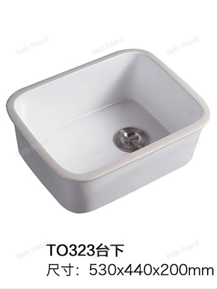 New Deep Single Bowl White Ceramic Porcelain Fireclay Undermount /Above Counter Wash Basin Utility Farm House Sanitary Ware Farmhouse Sink Kitchen Sink