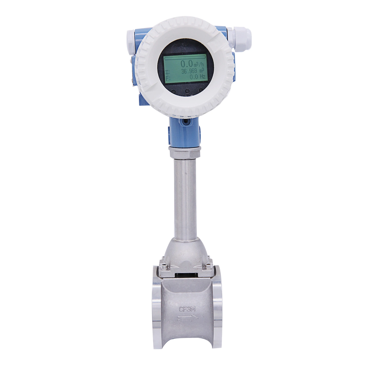 Explosion Proof Compressed Air Flow Meter Vortex Pulse Output with Temperature Compensation