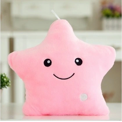 Christmas Toys LED Light Plush Stars Pillow for Kids