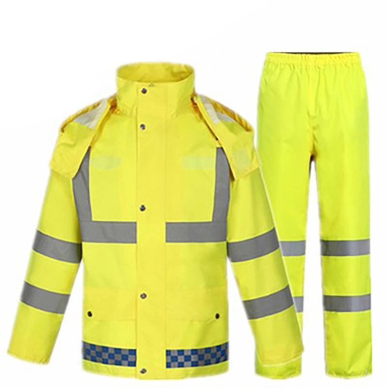 Vêtements d'extérieur imperméables Combinaison de travail réfléchissante à long manteau de sécurité pour adultes travaillant dans les mines.