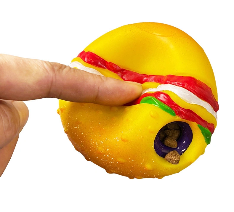 Pet Supplies Wholesale/Supplier Hamburg Leakage Food Ball Puppy Special Creative Puzzle Voice Strange Dog Chew Toy