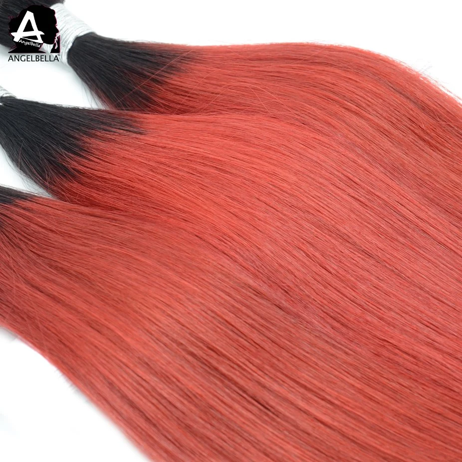 Angelbella Unprocessed Raw 1b#-Red Cuticle Aligned Hair Remy Cheap Brazilian Hair Weaving