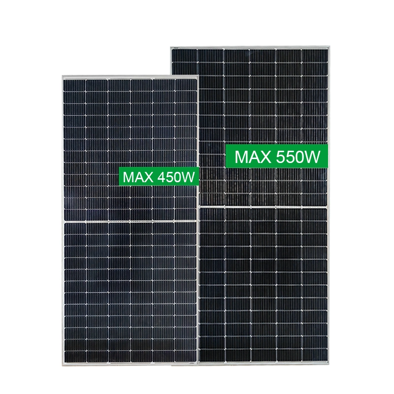 Outdoor Portable 450W-650W All Black Half Cell Solar Panels