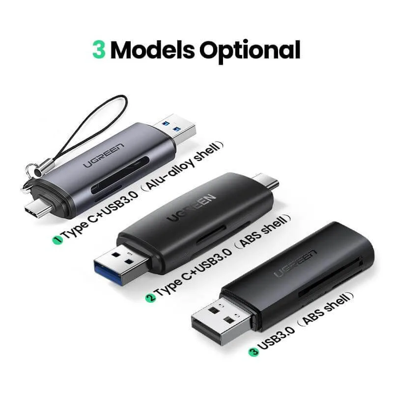 Lector de tarjetas SD USB 3,0 y tipo C para smartphones compatible con SD/TF Para portátil