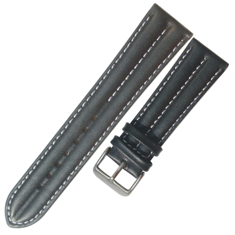 22mm 2 Pieces Fashion High Quality Leather Watch Strap