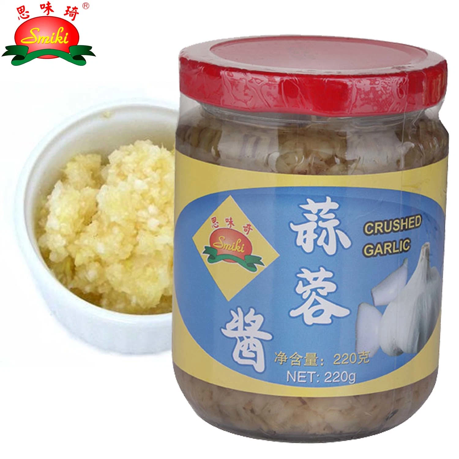 Halal Crushed Garlic 220g for Cucumber Salad