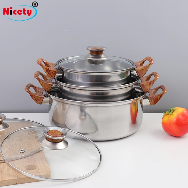 Wholesale/Supplier Customized Home Kitchenware Casserole Saucepan Stainless Steel Cooking Pot Cookware Set