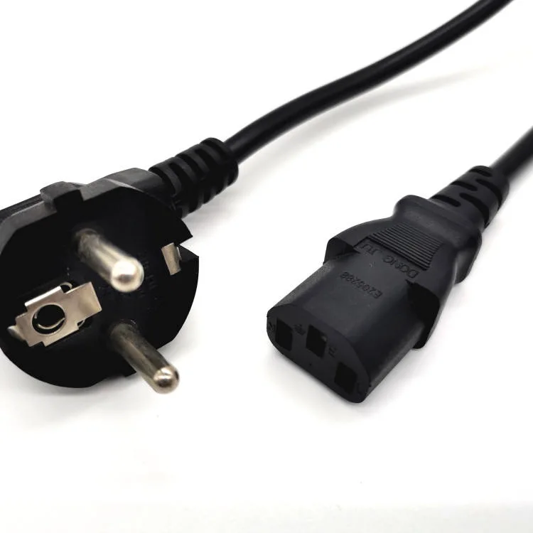 VDE Approval European 3 Pin Power Cord with C13 Wire Tail End H03VV-F H05VV-F