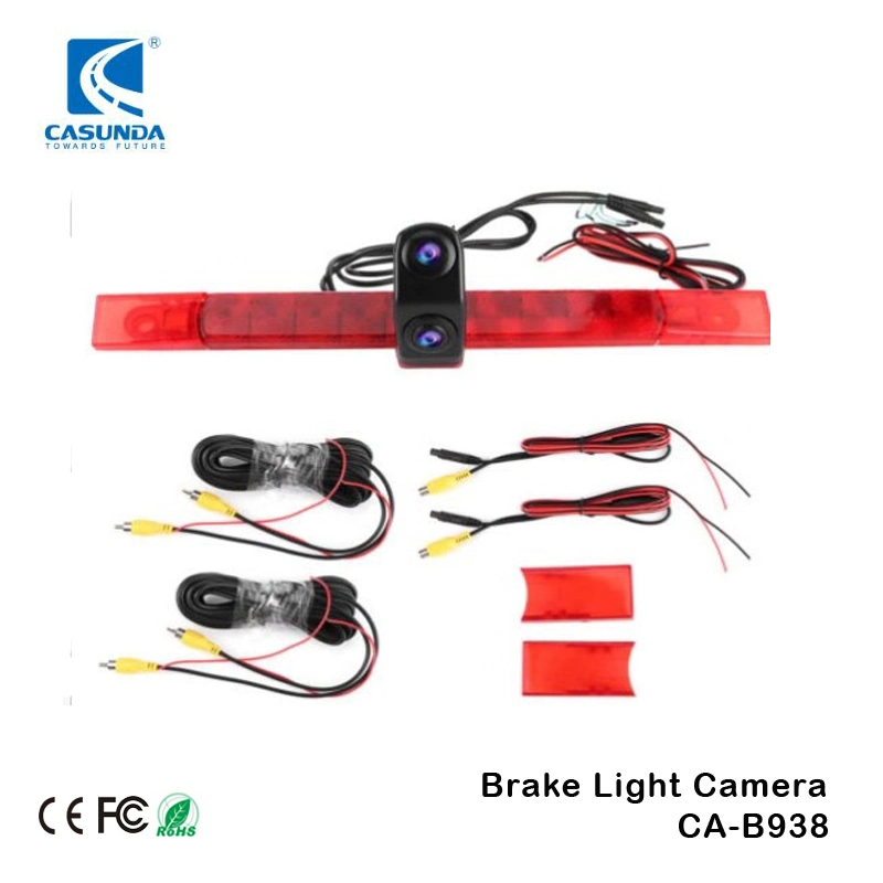 Universal Dual Lens Top Tail Brake Light Waterproof CCD CMOS Wide Angle View HD Car Kit Rearview Back up Parking Vehicle Camera