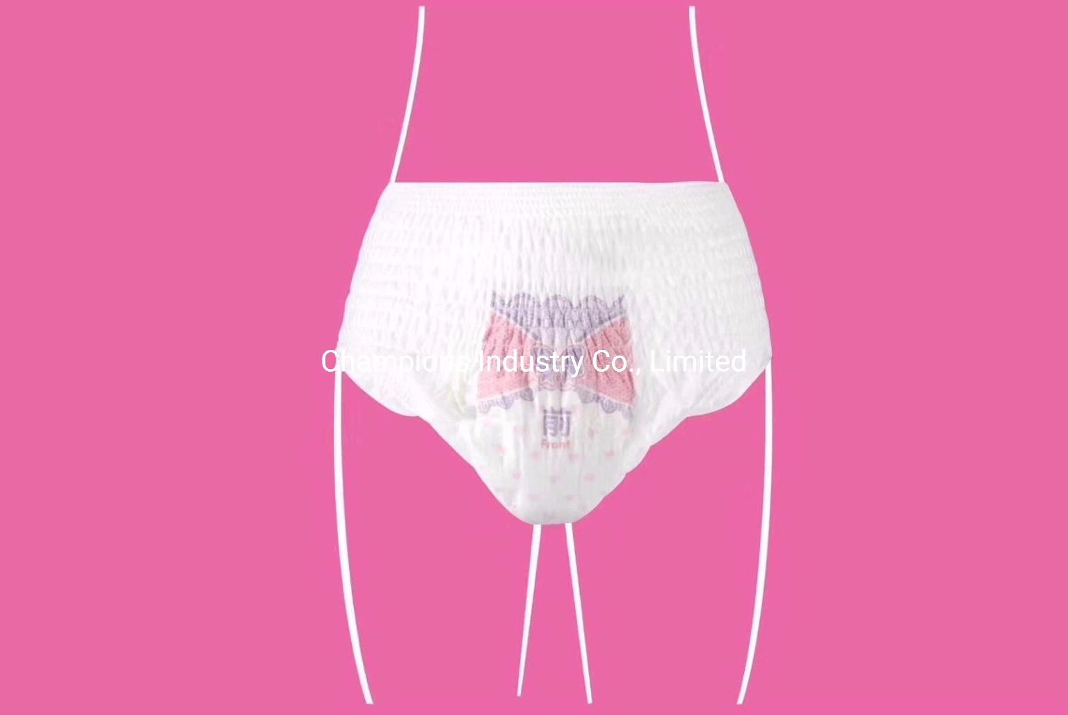 Taille haute imprimé jetables Ultra Soft pendant la nuit pantalon menstruel Underwear de serviettes sanitaires/Dame Période pantalons