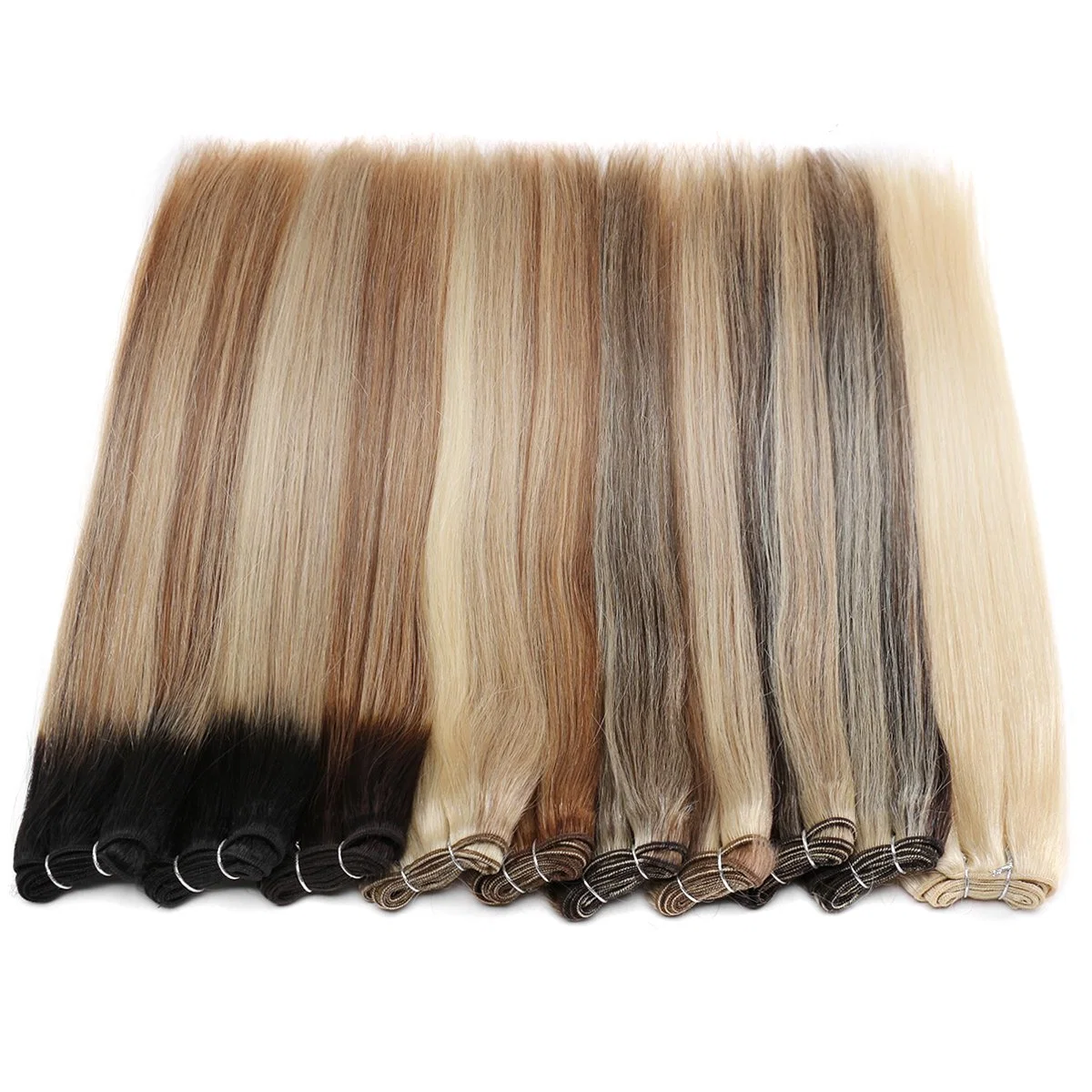 DIP gefärbte Farbe Brasilianische Haarverlängerungen hervorgehoben / Honig Blonde, Remy menschliches Haar gerade Balayage Haar Weft