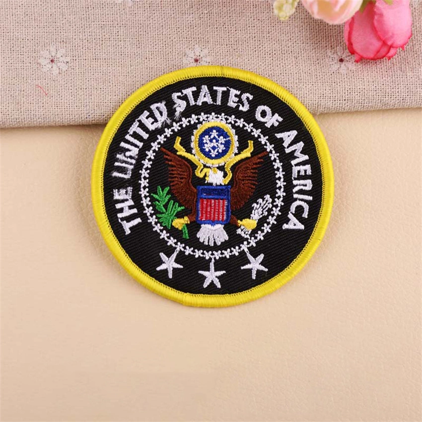 Factory Wholesale/Supplier Custom Logo Clothing Accessories Flag Badge Embroidered Badges Hong Kong