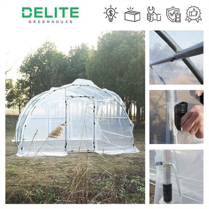 Politúnel de acero residencial pequeño uso casero Green House Kit 10ft Ancho