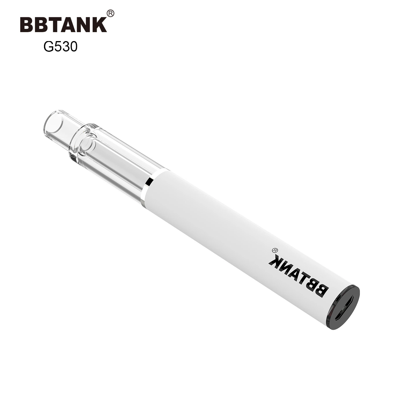 Full Quartz Pen Style Vape Cartridge Bbtank Thick Oil Pen Rechargeable Electric Cigarette